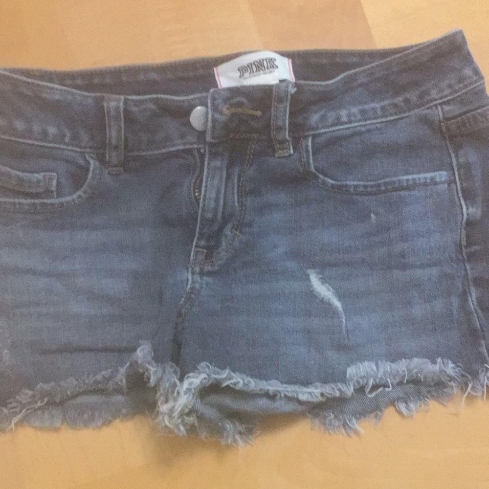 PINK cut off jean shorts